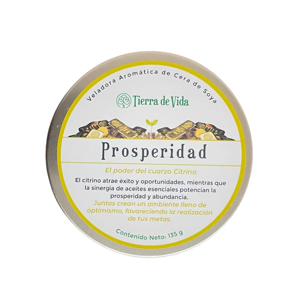 Vela Aromática Para La Prosperidad - Lata 135g - Imagen 2