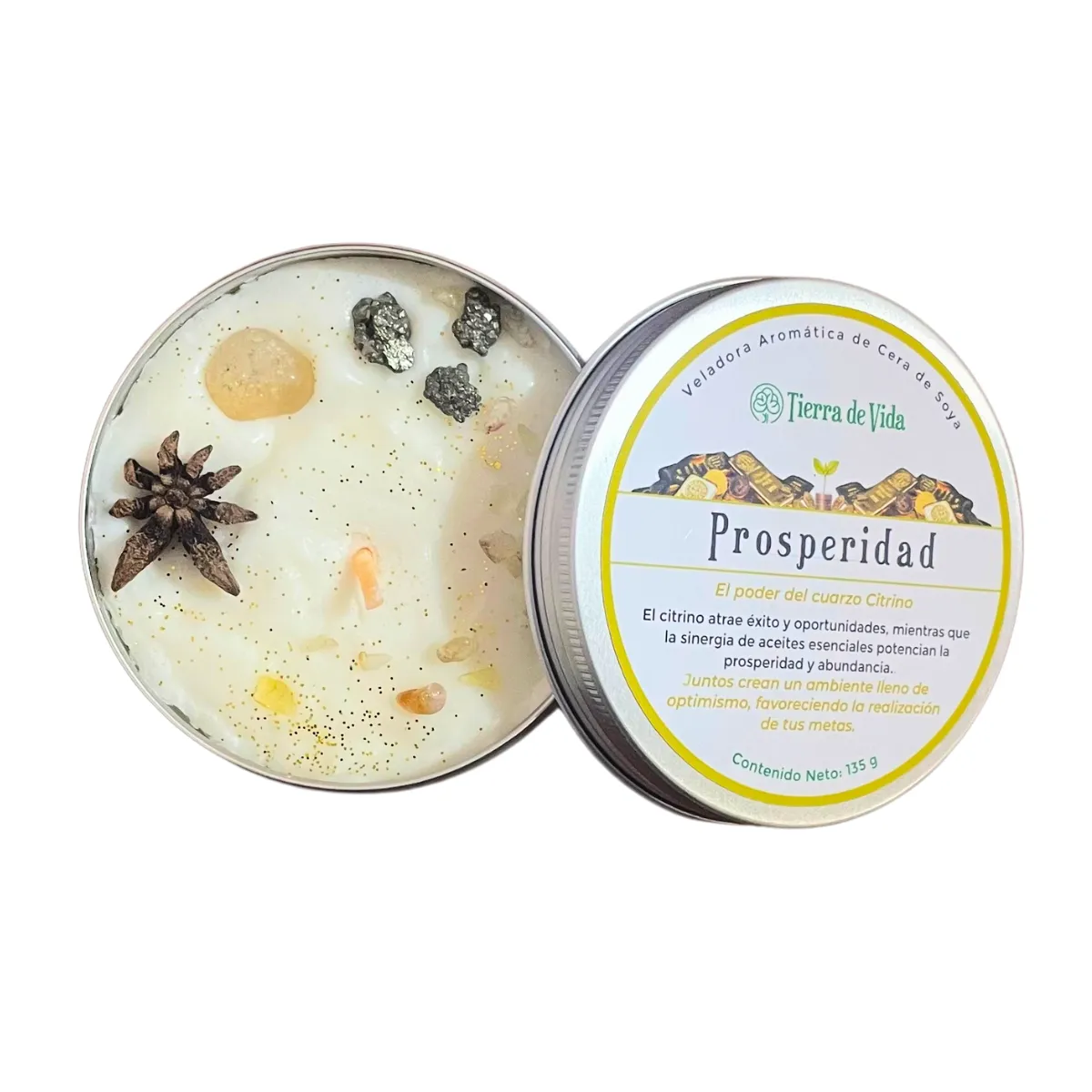 Vela Aromática Para La Prosperidad - Lata 135g
