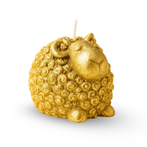 Vela De Borrego Dorado Aromática -  Para la Abundancia y Prosperidad