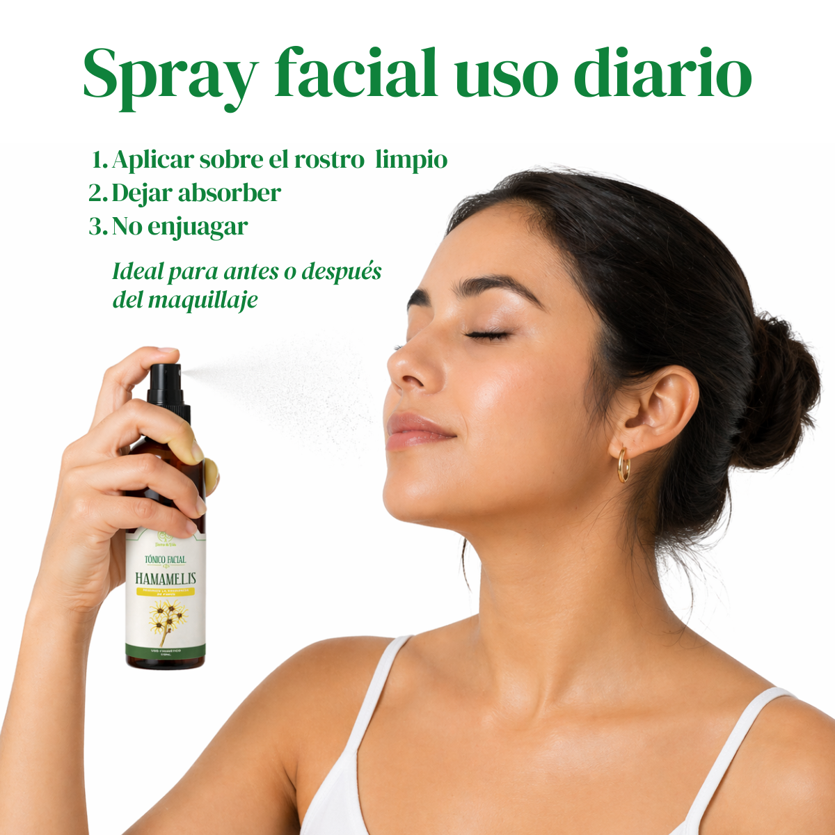 Tónico Facial Rosas Hidratante Y Refrescante Piel 120ml - Imagen 5
