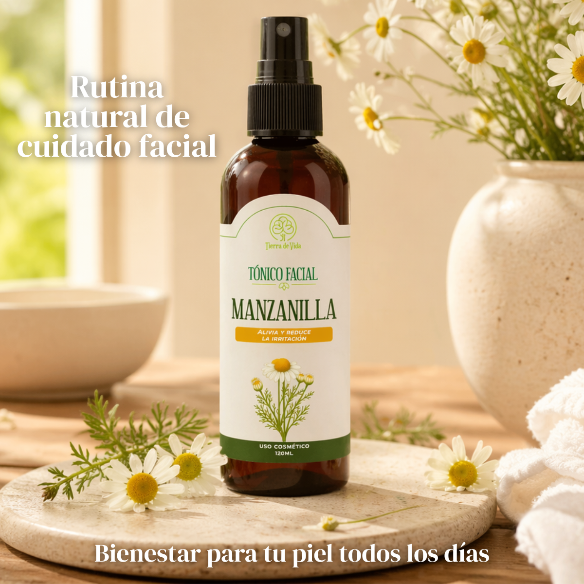 Tónico Facial Manzanilla - Calmante Piel Sensible 120ml - Imagen 6
