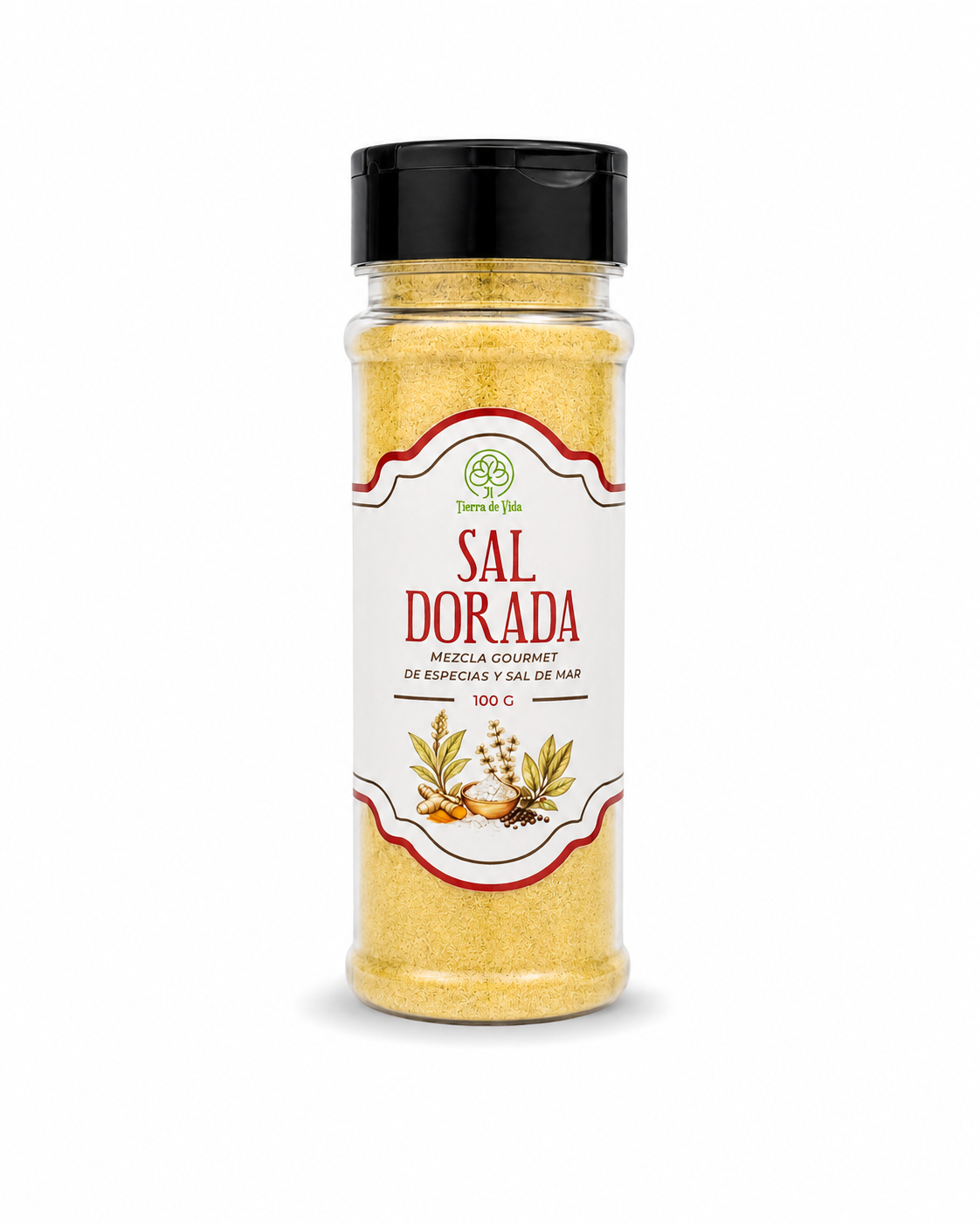 Sal Dorada 100g - Sazonador Gourmet Cúrcuma Sal De Mar Y Especias