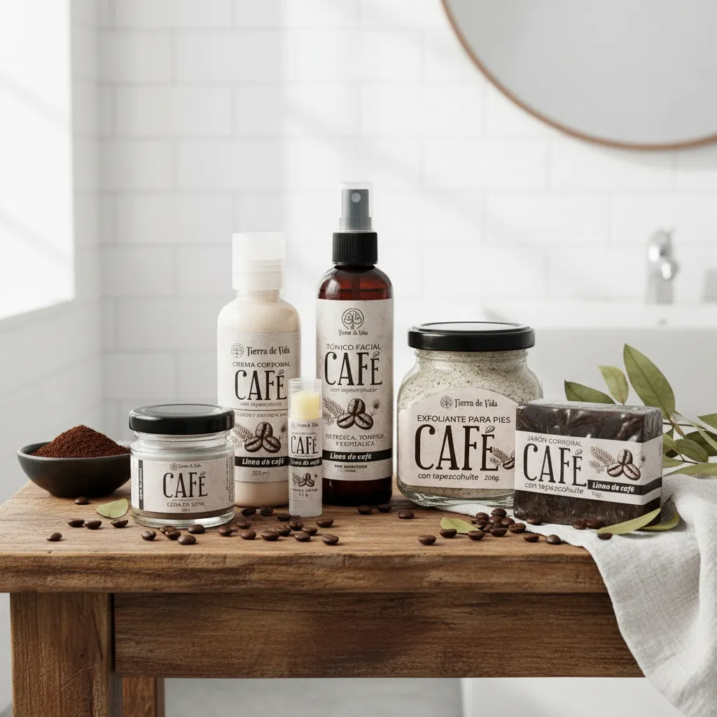 Kit Cuidado Personal De Café - Facial Y Corporal 6 Piezas - Imagen 2